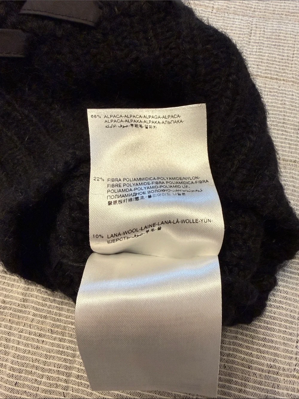 Moncler Black Beanie